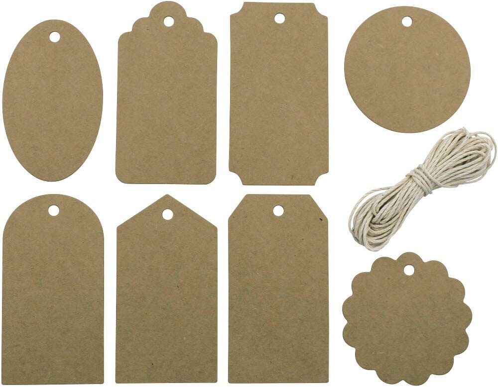 artoz Dekohänger artoz Geschenkanhänger braun Hangtag Set Recycling 16 St.