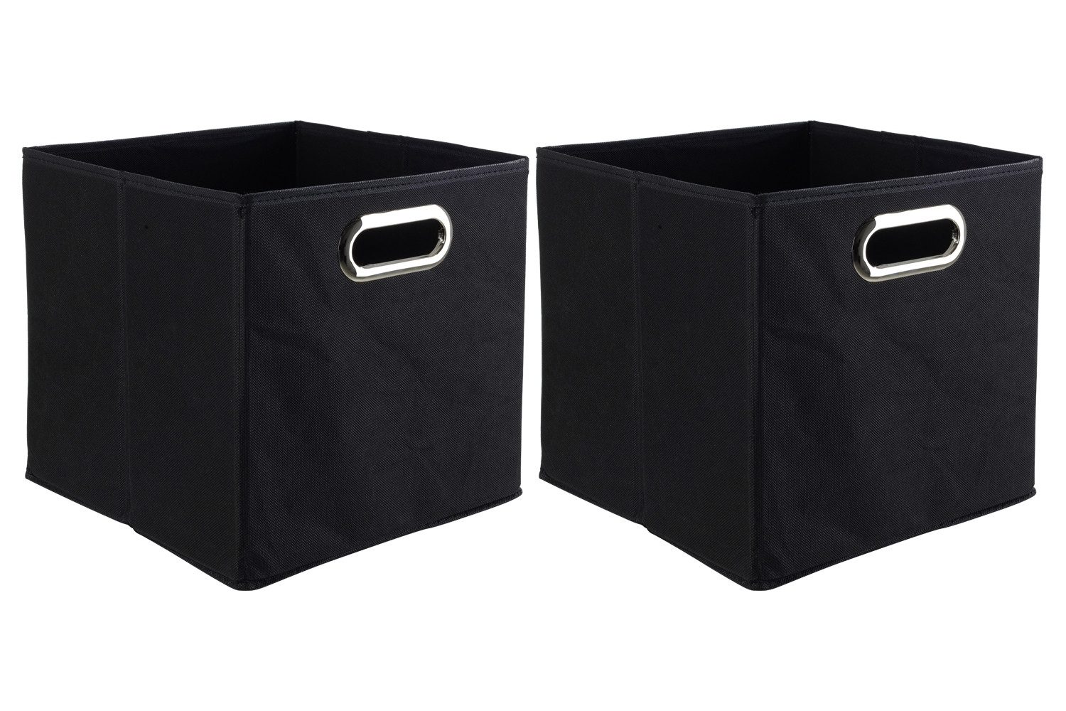 casa NOVA Aufbewahrungsbox ENNI, Vlies, Schwarz, mit Griff, B 27 cm x T 27 cm (2 St)