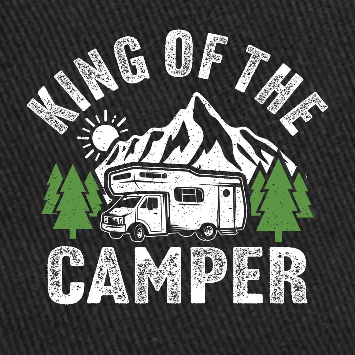 Spreadshirt Sonnenhut King Of The Camper, Camping Fischerhut (1-St)