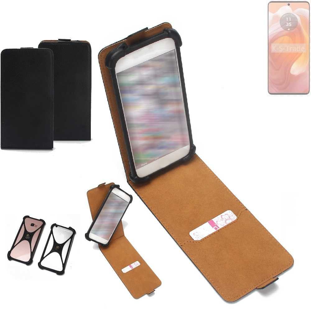 K-S-Trade Handyhülle für Motorola Edge 50 Ultra, Handyhülle Schutzhülle Hülle Case Cover Flip Style Bumper
