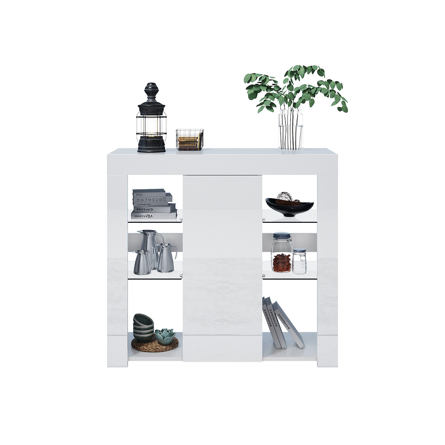 SONNI Sideboard Sideboard Küchenschrank mit LED günstig online kaufen