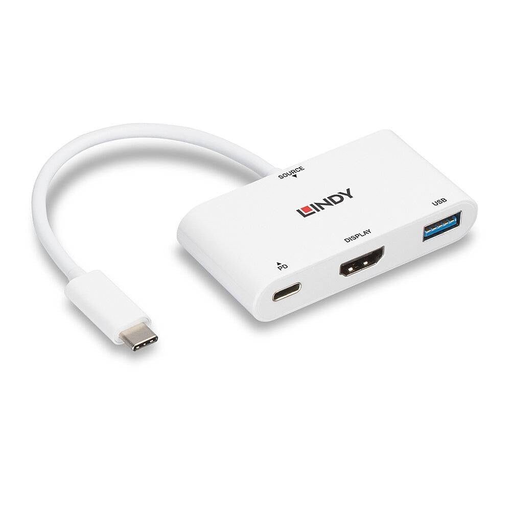 Lindy Videokabel-Adapter 0.18 m HDMI + USB Type-A USB Typ-C 43340 USB-Adapter