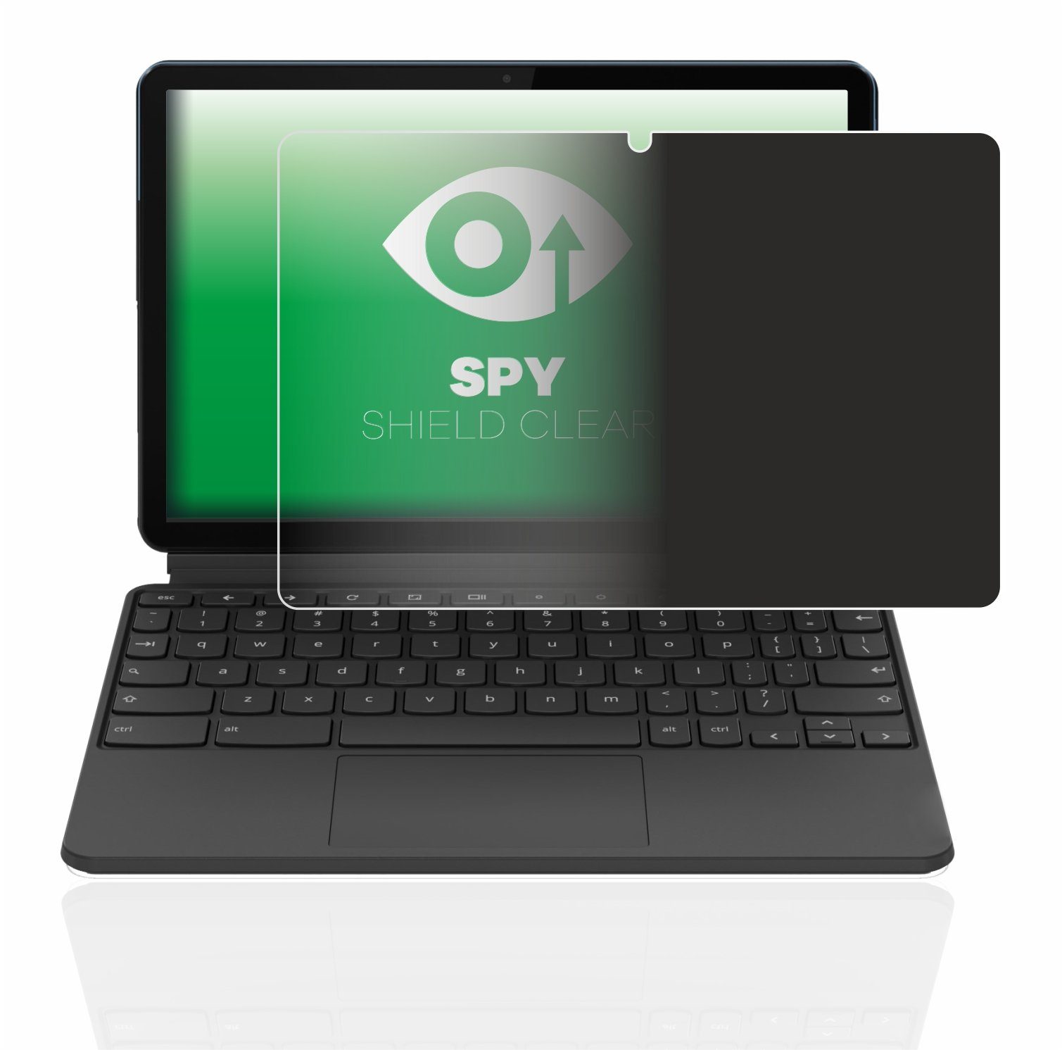 upscreen Blickschutzfolie für Lenovo IdeaPad Duet Chromebook 10.1" (im  Querformat), Displayschutzfolie, Blaulichtfilter Privacy Folie Schutzfolie  Sichtschutz klar Anti-Spy