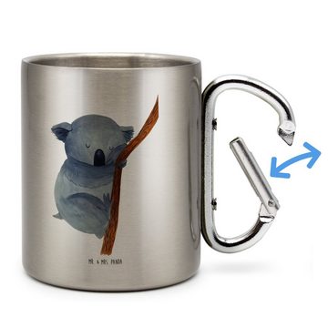 Mr. & Mrs. Panda Tasse Koalabär - Transparent - Geschenk, Tiermotive, Karabiner, Schlafzimme, Edelstahl, Stilvolle Motive