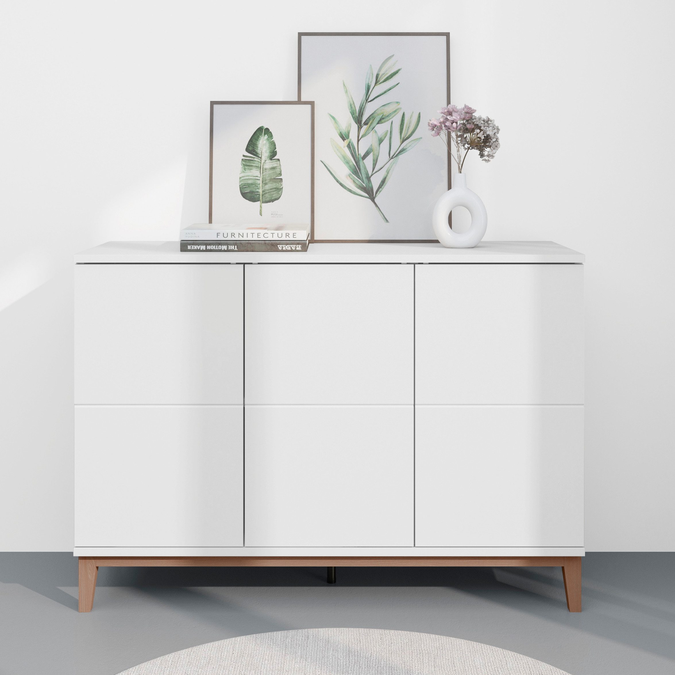 OTTO home Sideboard Maryd (1 St), Kommode, Untergestell in Holzoptik, Breite 120 cm