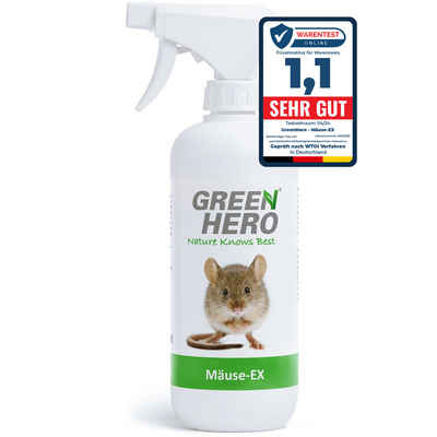 GreenHero Vergrämungsmittel Mäuse-Ex Spray zur Mäuseabwehr, 500 ml