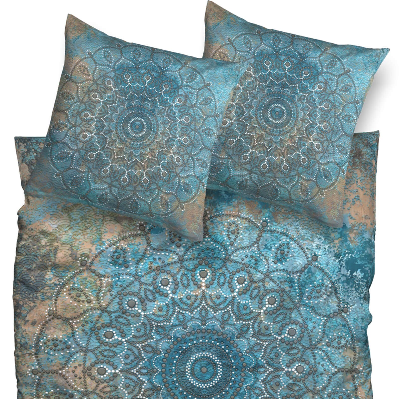 CASATEX Bettwäsche Sleep Tight Blau Satin, günstig online kaufen
