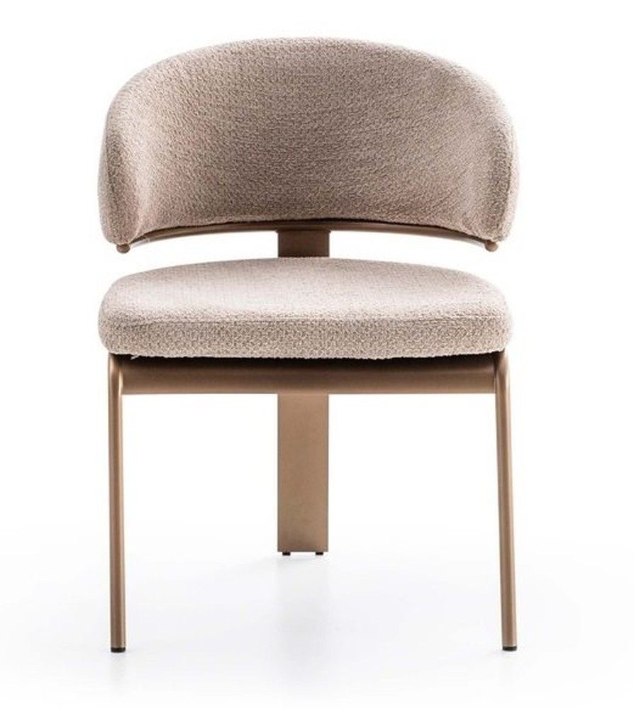JVmoebel Esszimmerstuhl Stuhl Moderner Stil Beige Luxuriös Stilvoll Praktisch Komfort (1-tlg., 1 St)