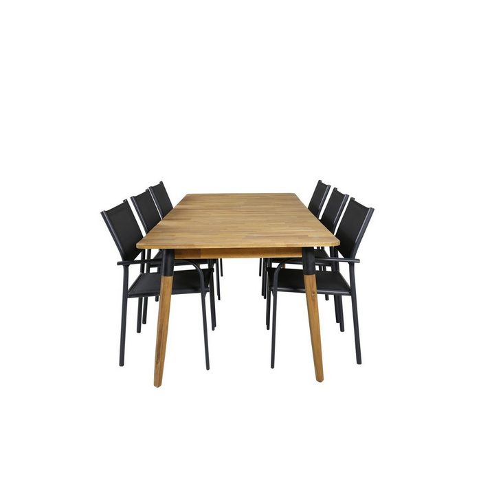 ebuy24 Garten-Essgruppe Julian Gartenset Tisch 100x210cm und 6 Stühle Sant