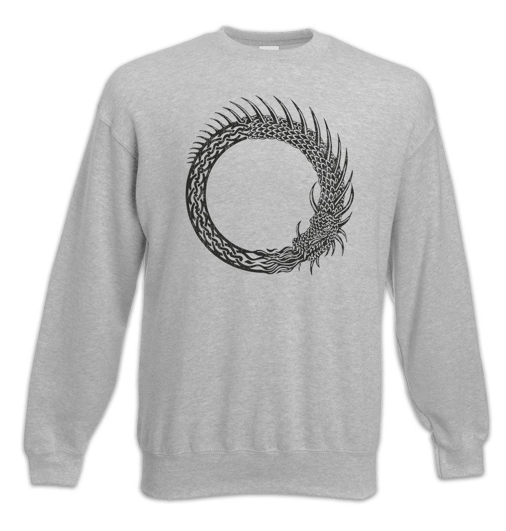 Sweatshirt Norse Dragon Sweatshirt Drache Symbol Vikings Tyr Odin Thor Mjölnir