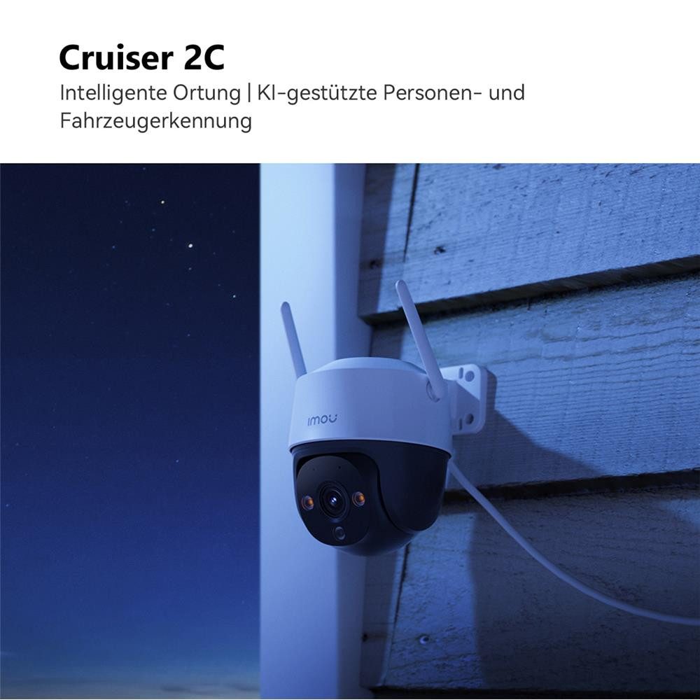Imou Überwachungskamera Cruiser 2C 3K 5MP (Smart Home, Outdoor WLAN Kamera, Nachtsicht, wetterfest, weiß)
