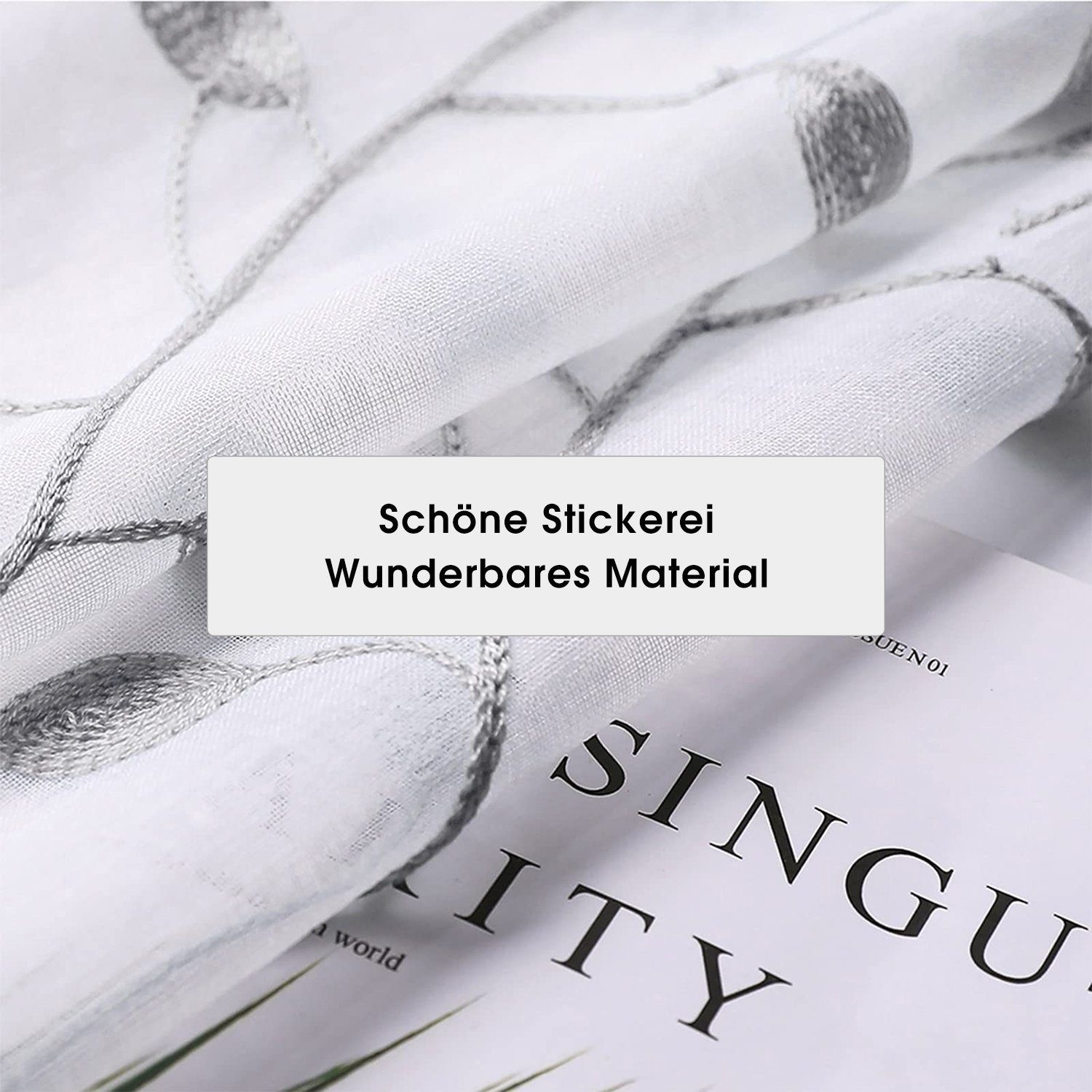 BYSURE Vorhang, Stangendurchzug (2 St), halbtransparent, günstig online kaufen