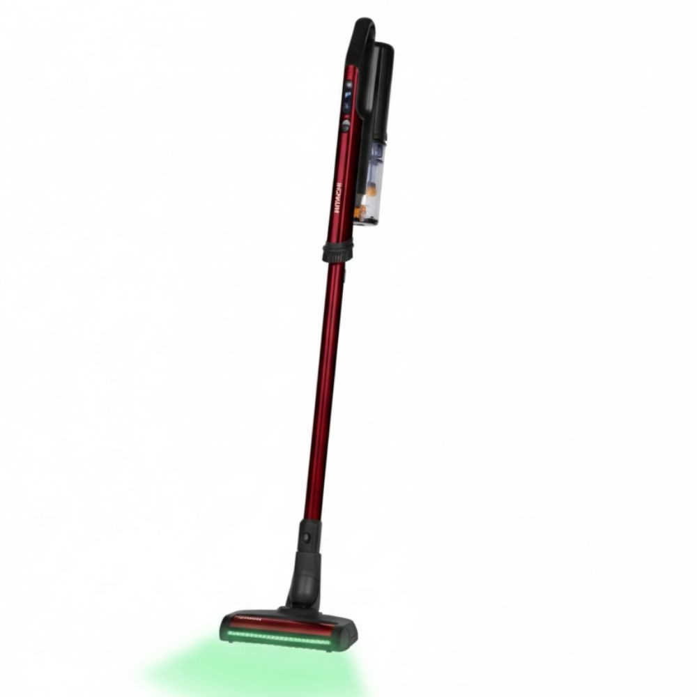Hitachi Akku-Handstaubsauger PV-XH 4 PL AR 2in1 Akku-Sauger (50 Min., LED, HEPA, Ladestation), 550 W, beutellos, Green-Light-LED-Technologie, bis zu 50 Min. Laufzeit, 225 AW Saugkraft