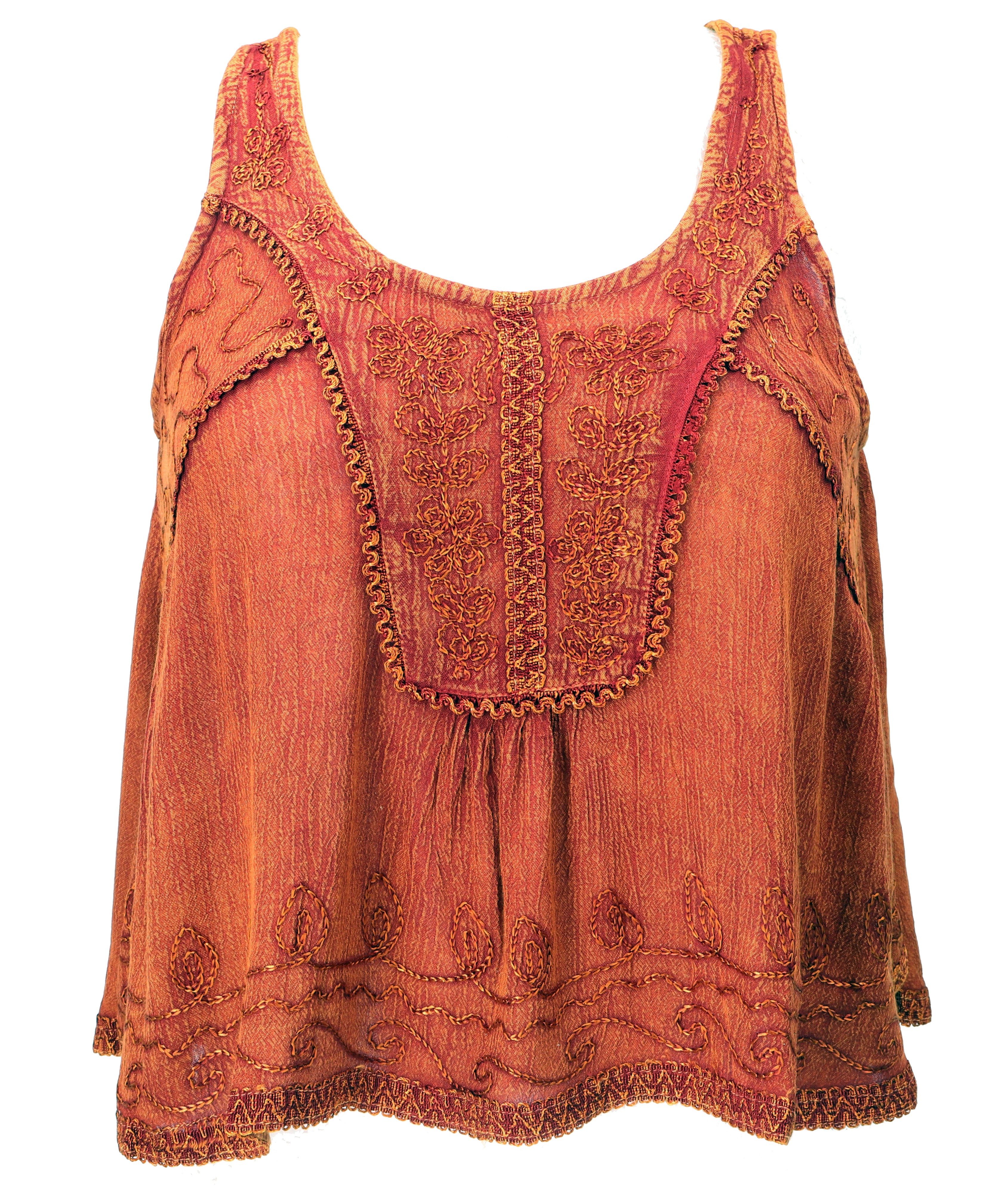Guru-Shop T-Shirt Besticktes Top Boho chic, günstig online kaufen
