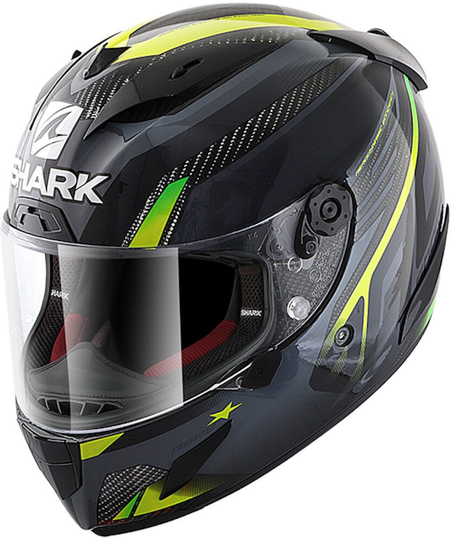 Shark Motorradhelm Race-R Carbon Pro Aspy Integralhelm, vorbereitet für Kommunikationssystem