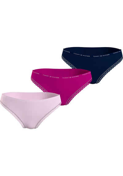 Tommy Hilfiger Underwear Bikinislip (Set, 3-St., 3er-Pack) mit Blümchen-Spitzenbesatz am Bein