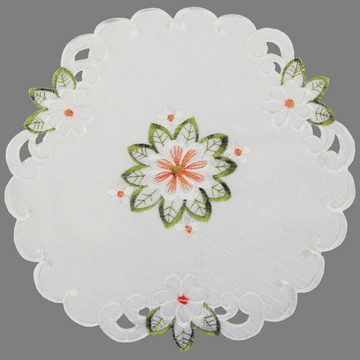 Arsvita Tischdecke bestickt (1-tlg), dekorative Spitze, Tischdekoration - 30x30cm Platzset Leinenoptik, in vielen versch. Variationen