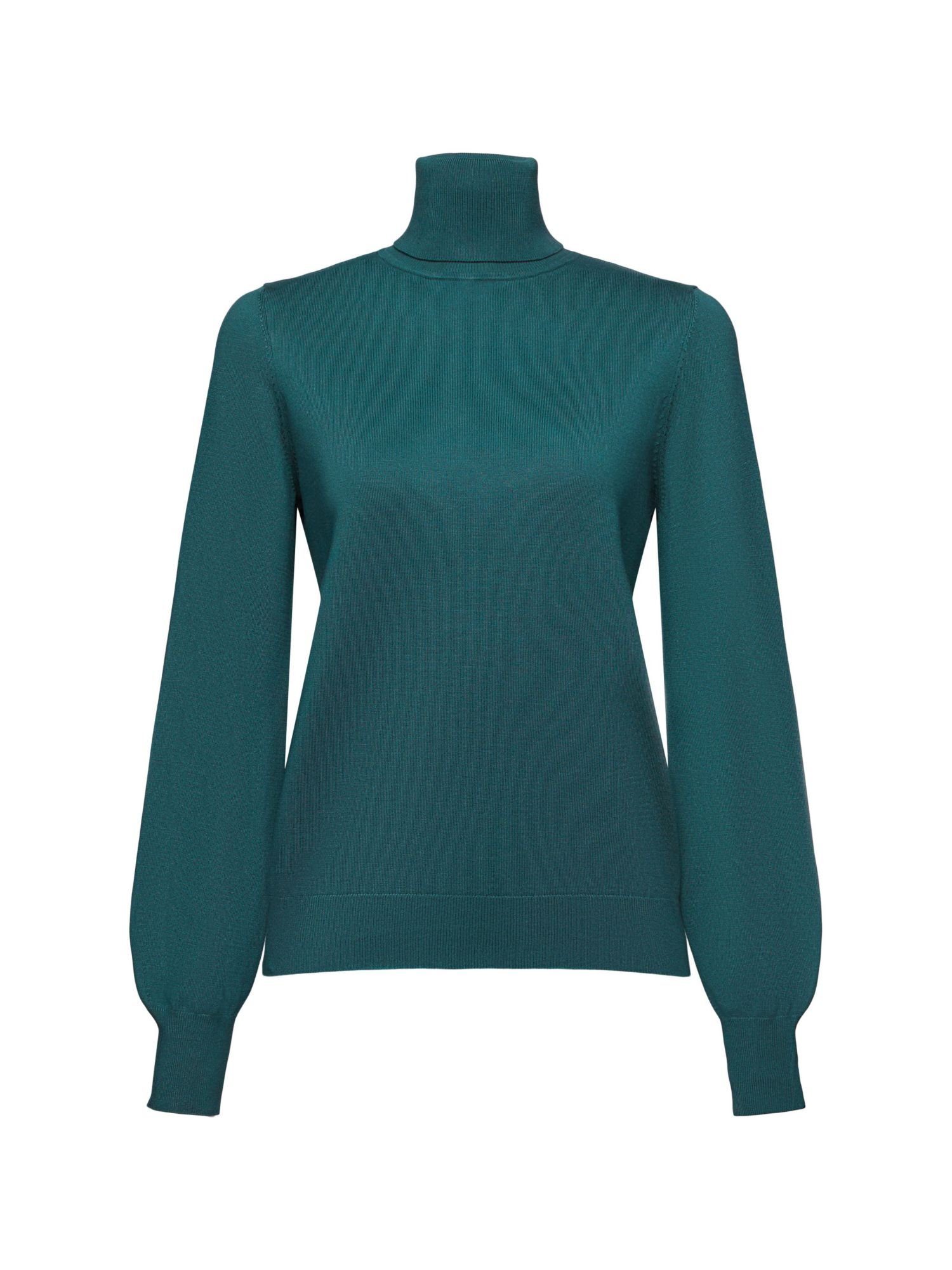 EMERALD LENZING™ GREEN Esprit Basic-Rollkragenpullover, Rollkragenpullover ECOVERO™ Collection