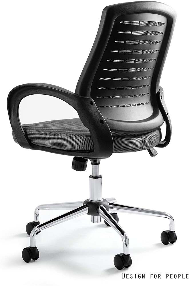 PROREGAL® Bürostuhl Bürodrehstuhl München HxBxT 90-103x62x54cm Mesh/Membran Grau Schwarz