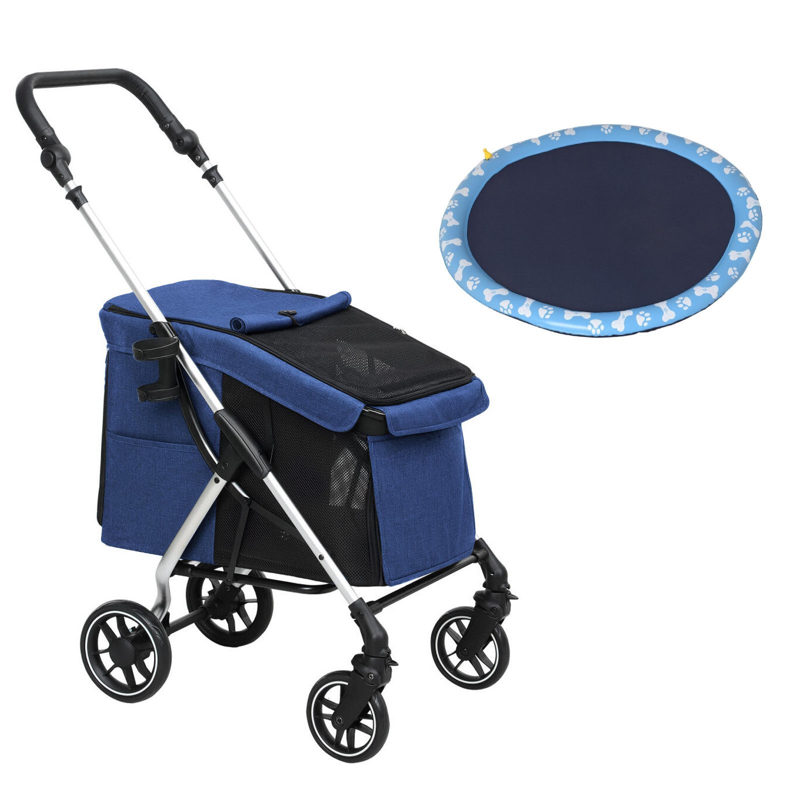 FELIXLEO Hundebuggy Hundewagen Hundebuggy Sprinkler Matte Wasserspiel fuer Hunde, (1-tlg)