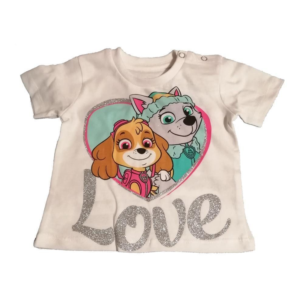 PAW PATROL Shirt & Hose Baby-Set, Kurzes Shirt & Lange Hose, PAW Patrol "Love" mit Skye & (Set, 2-tlg., 2-teilig)