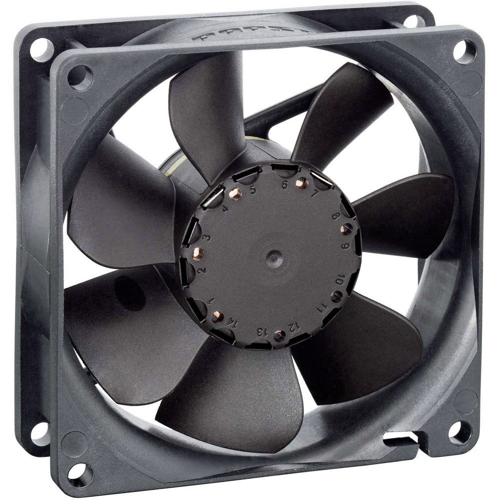 Gehäuselüfter EBM Papst 8412 NGLE Axiallüfter 12 V/DC 30 m³/h (L x B x H) 25.4 x 80