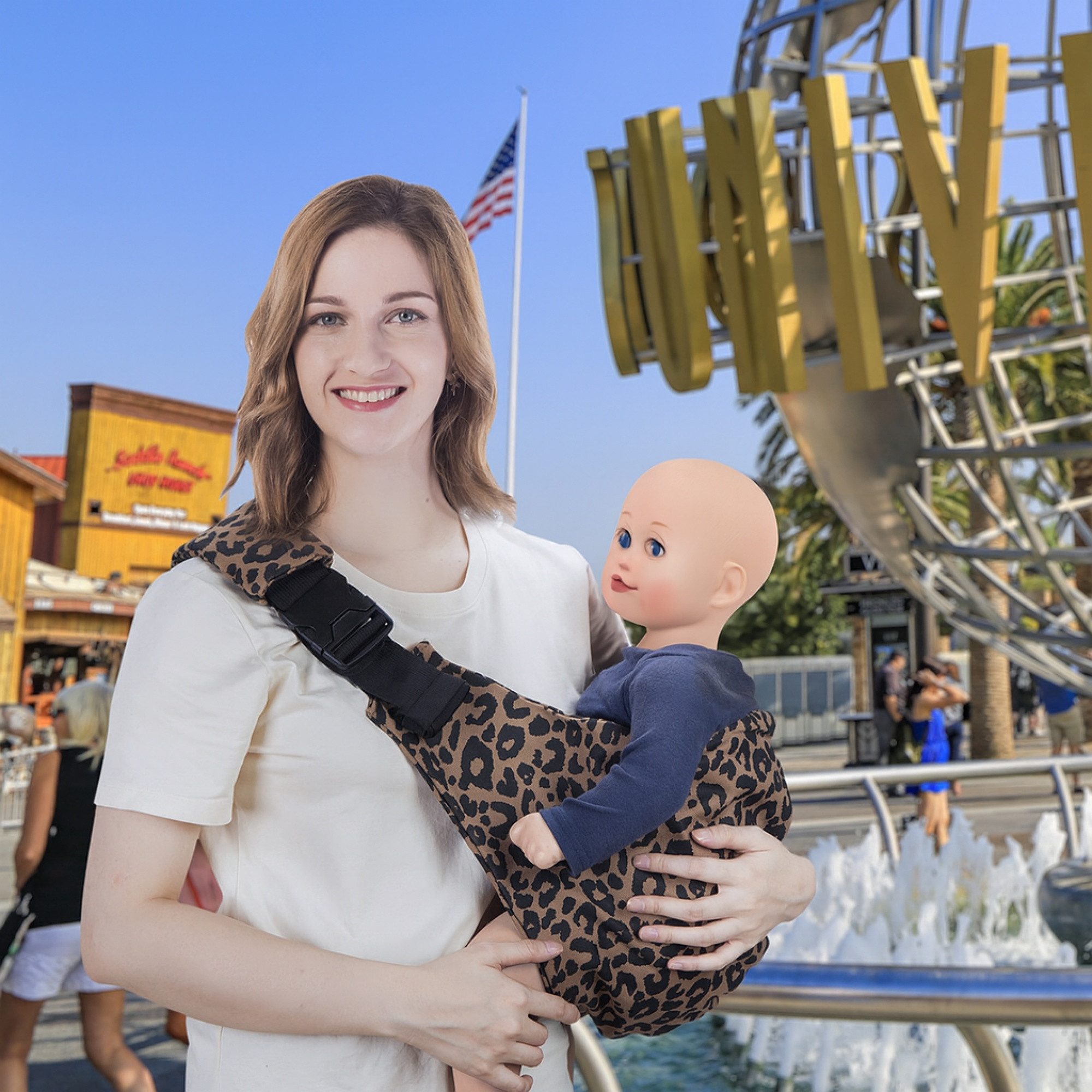 Forrlite Babytrage Babytrage,Kleinkindtrage, 2026 Neue ergobaby babytrage von, Neugeborenen bis Kleinkind,tragbare leichte rutschfeste Hüftsitztrage