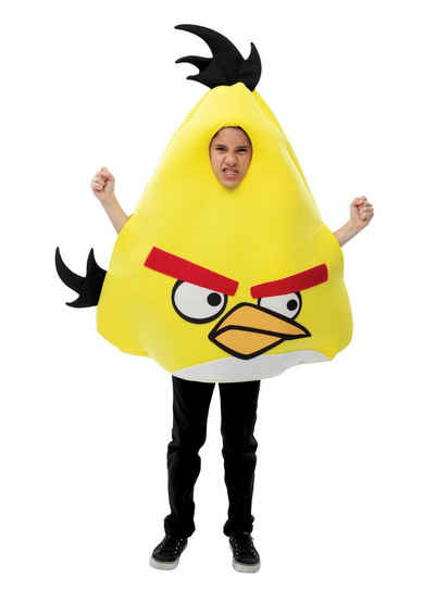 Metamorph Kostüm Angry Birds gelb (Sonderposten), Original lizenziertes Angry Birds-Kinderkostüm aus dem Kultspiel
