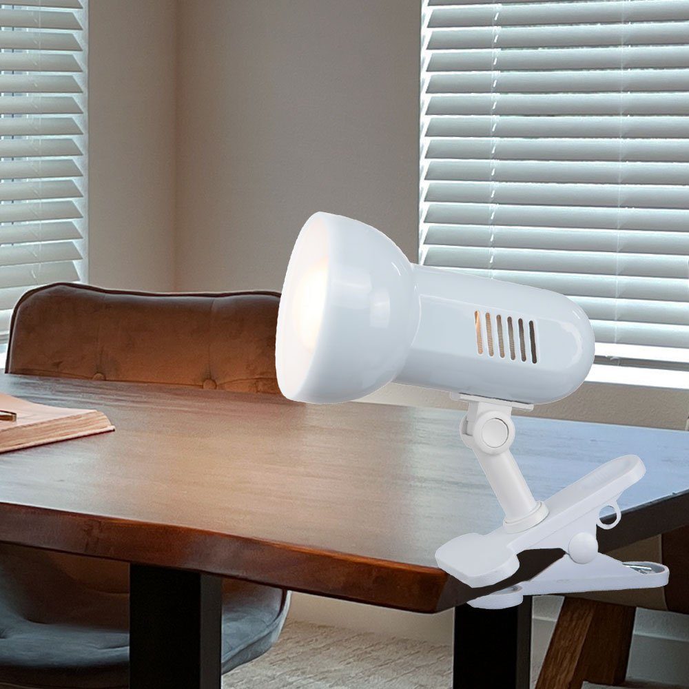 GLOBO LIGHTING Klemmleuchte, Leuchtmittel inklusive, Warmweiß, LED 6,5 W Tisch Klemm Leuchte Arbeitszimmer Büro Lampe Schalter