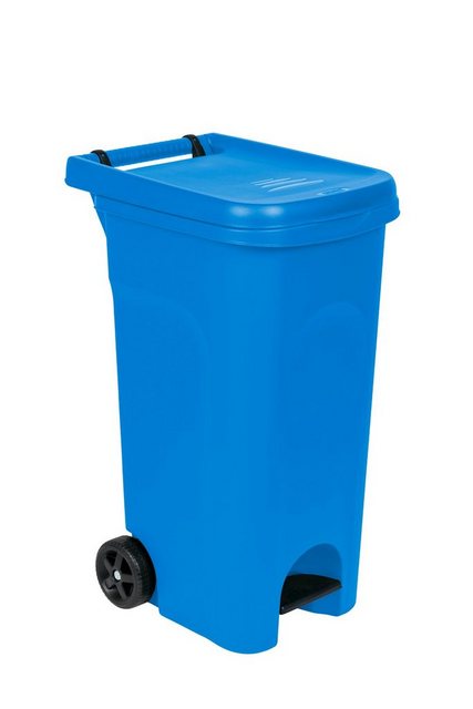 Kreher Mülltonnenbox „Mehrzwecktonne 80 Liter mit Pedal in Blau“