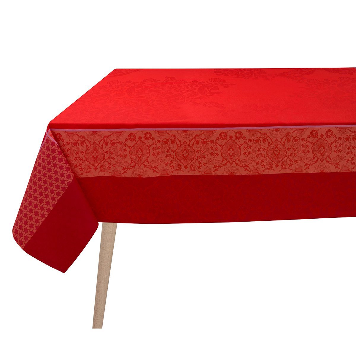 Le Jacquard Francais Tischdecke Tischdecke Voyage Iconique Coquelicot 173x173 cm, jacquard-gewebt