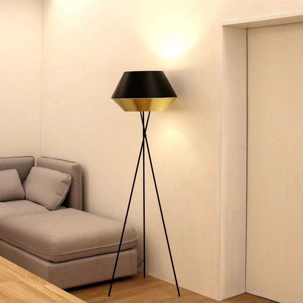 s.LUCE Stehleuchte »LED Stehleuchte SkaDa Ø 50cm in Gold, Schwarz« - s.LUCE