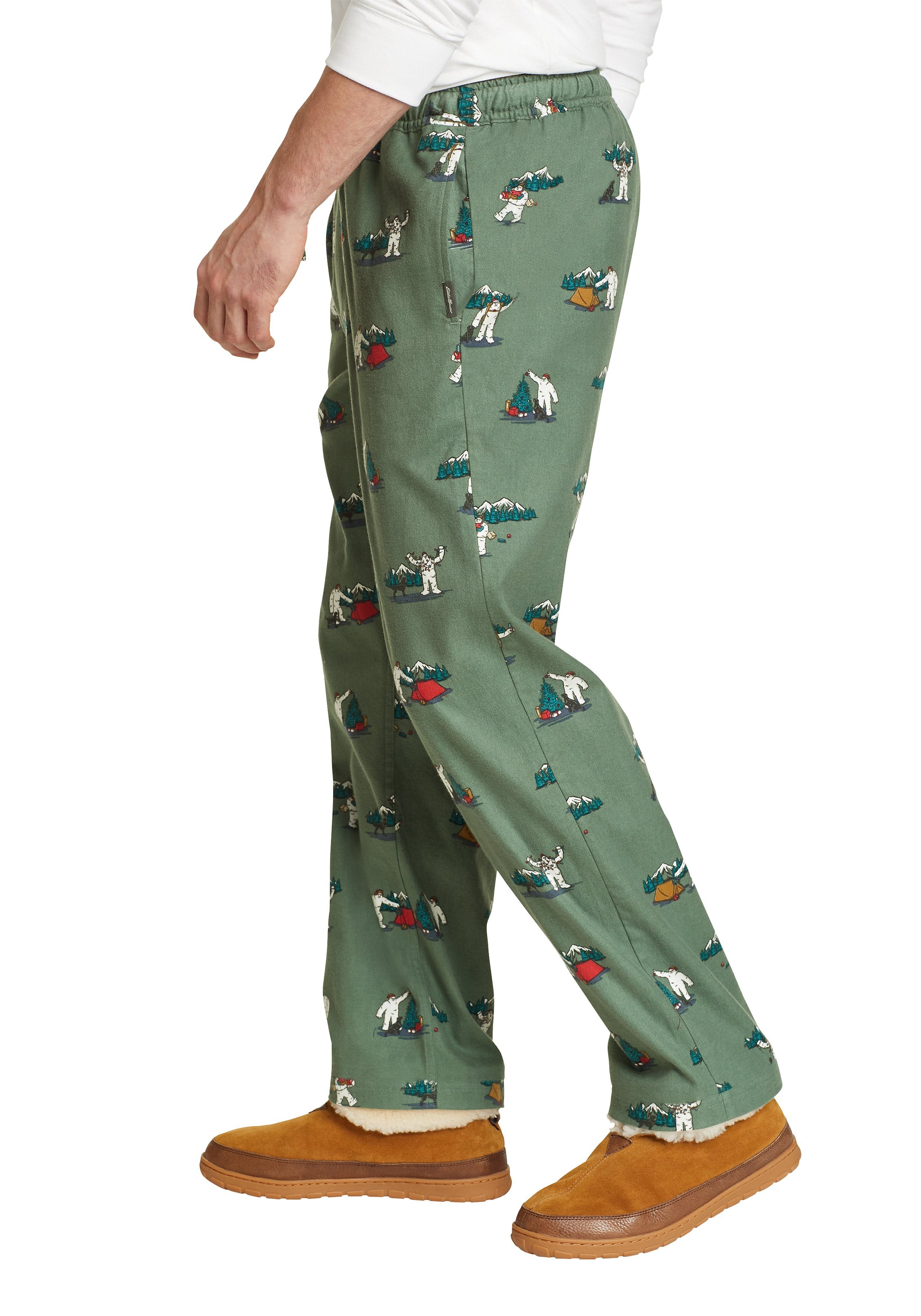Eddie Bauer Pyjamahose Mineralgrün Sleepwear Flannel mit
