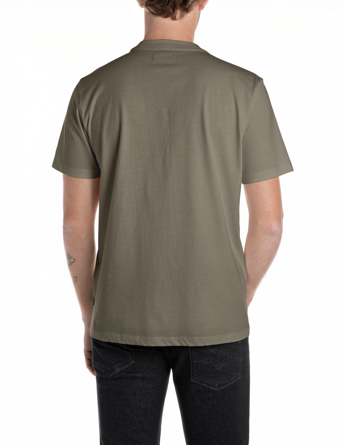 Replay Herren Rundhals T-Shirt BASIC JERSEY BIG 30/1 Regular Fit günstig online kaufen
