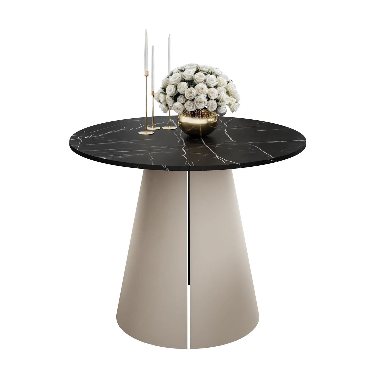 Lookway Esstisch LAVA Runder ausziehbarer Tisch mit Metallgestell (1x Tisch günstig online kaufen