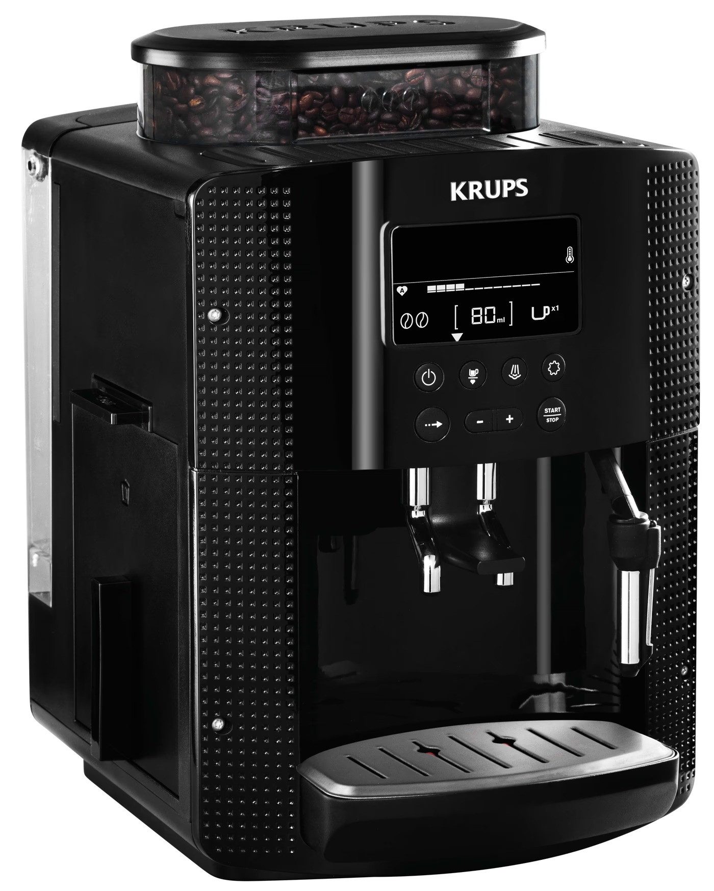 Krups Kaffeevollautomat EA815070 Kaffeevollautomat 15 Bar LC-Display Schwarz