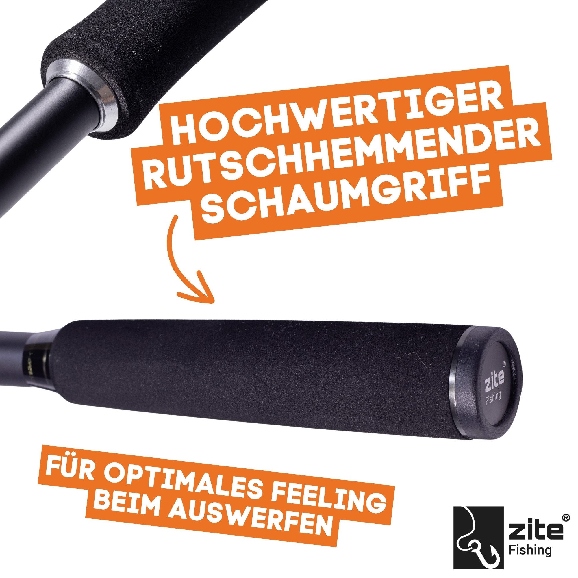 Zite Spinnrute Inzite Pro Stick mit Spinning Reel Pro Set Barsch, Zander & Hecht