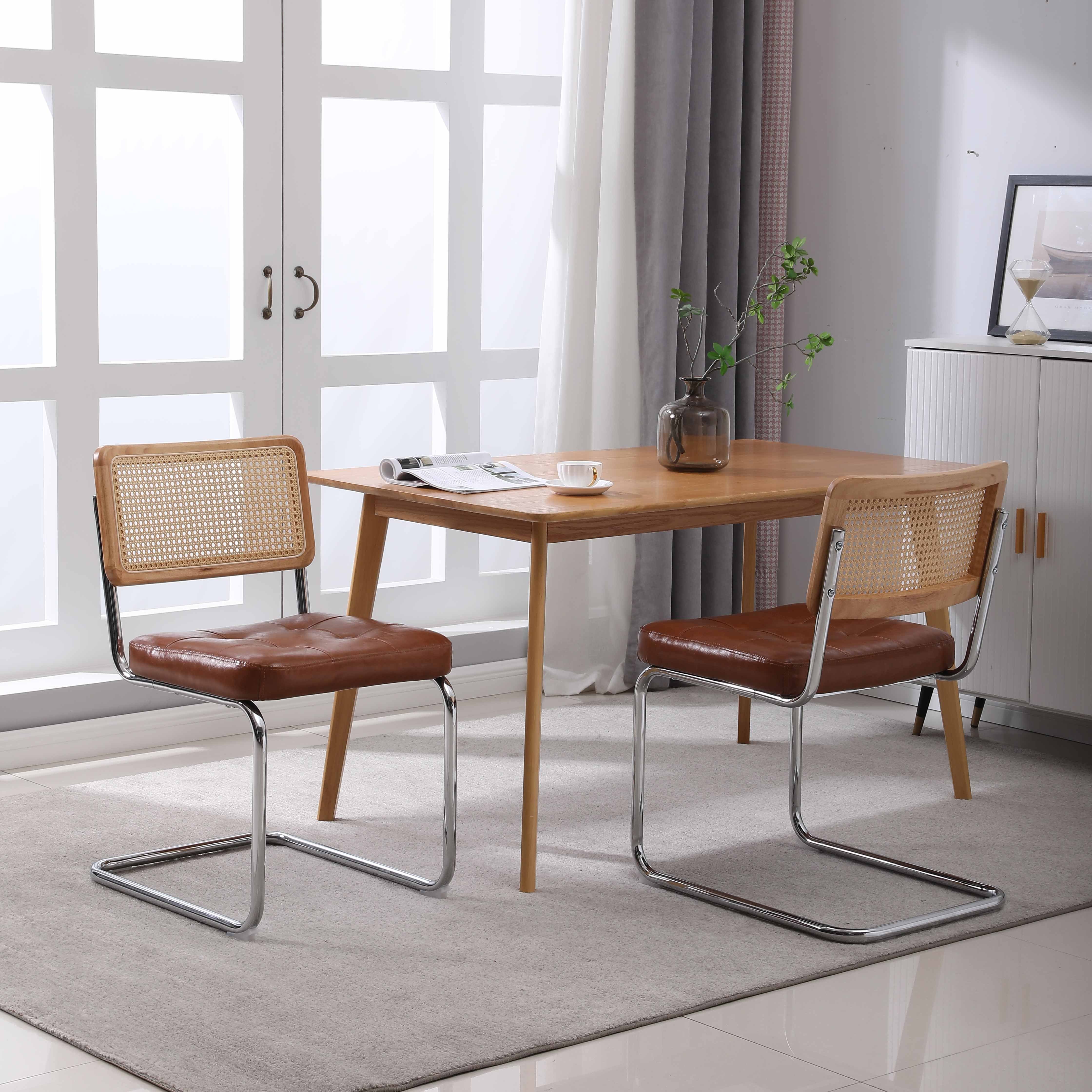 OKWISH Esszimmerstuhl Polsterstuhl Küchenstuhl (Akzentstühle Rattan günstig online kaufen
