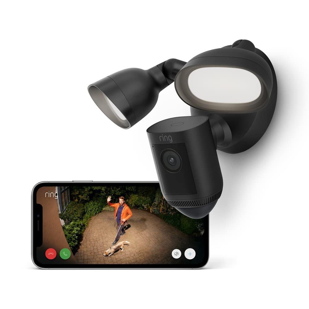 Ring Überwachungskamera Flutlichtkamera Pro Kabel (Floodlight Cam Wired Pro) Außenkamera (1-tlg)