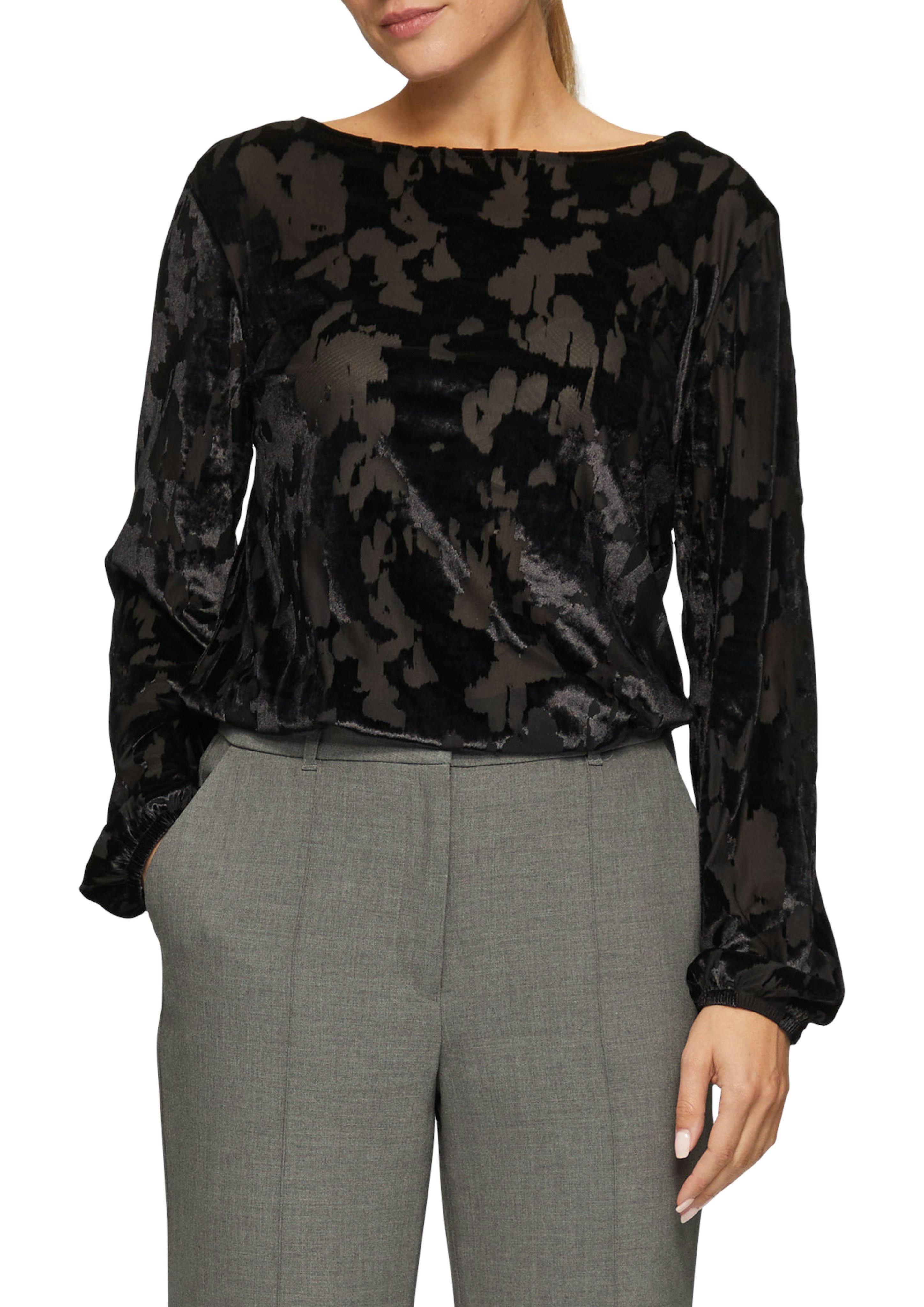 s.Oliver BLACK LABEL Langarmshirt mit Strukturmuster günstig online kaufen