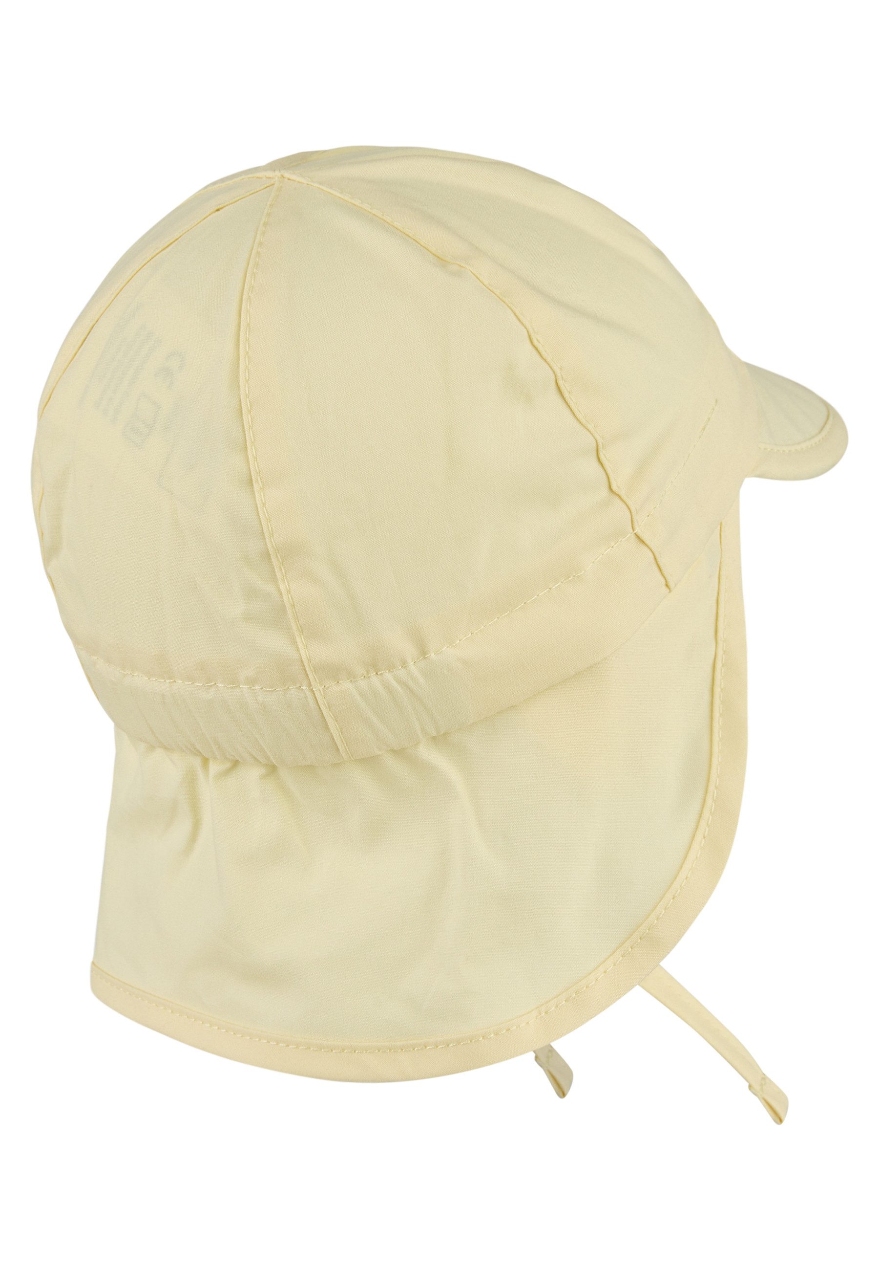 Sterntaler® Schirmmütze 50+ Schirmmütze mit Nackenschutz uni (1-St) Mütze mit Nackenschutz aus UV-Popeline (Bio) unifarben