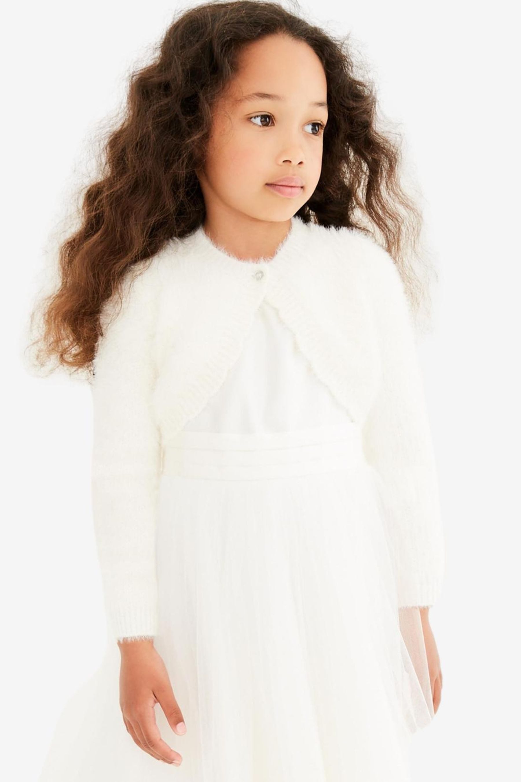 Next Bolero Flauschige Strickjacke mit Glitzer (1-tlg)