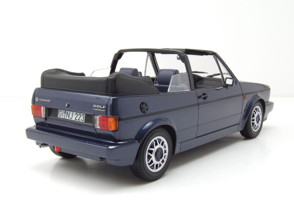 Norev Modellauto VW Golf 1 Cabrio Quartett 1992 blau metallic, Maßstab 1:18