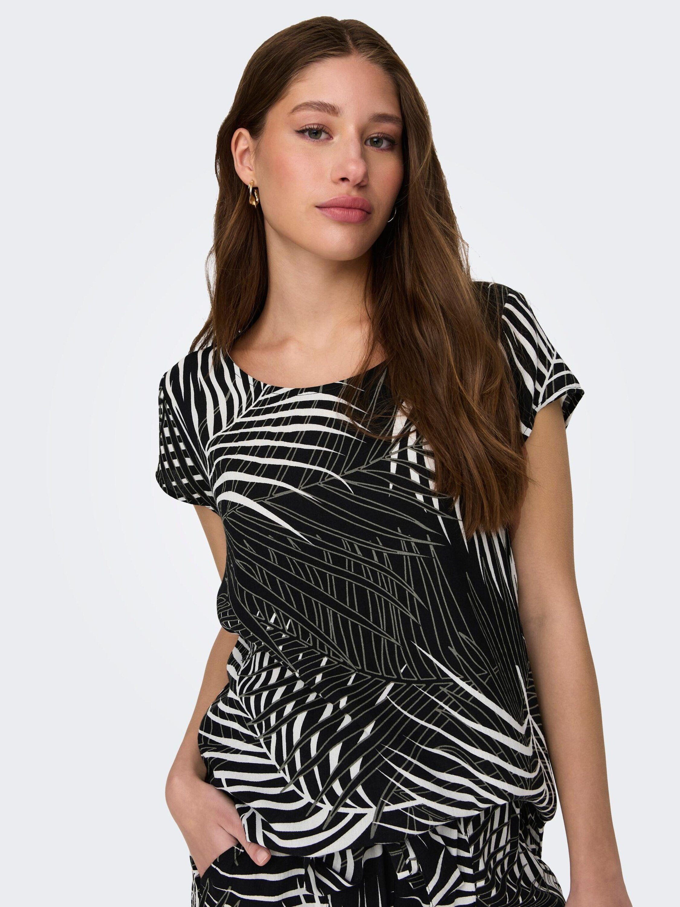 ONLY Kurzarmbluse (1-tlg) Cut-Outs
