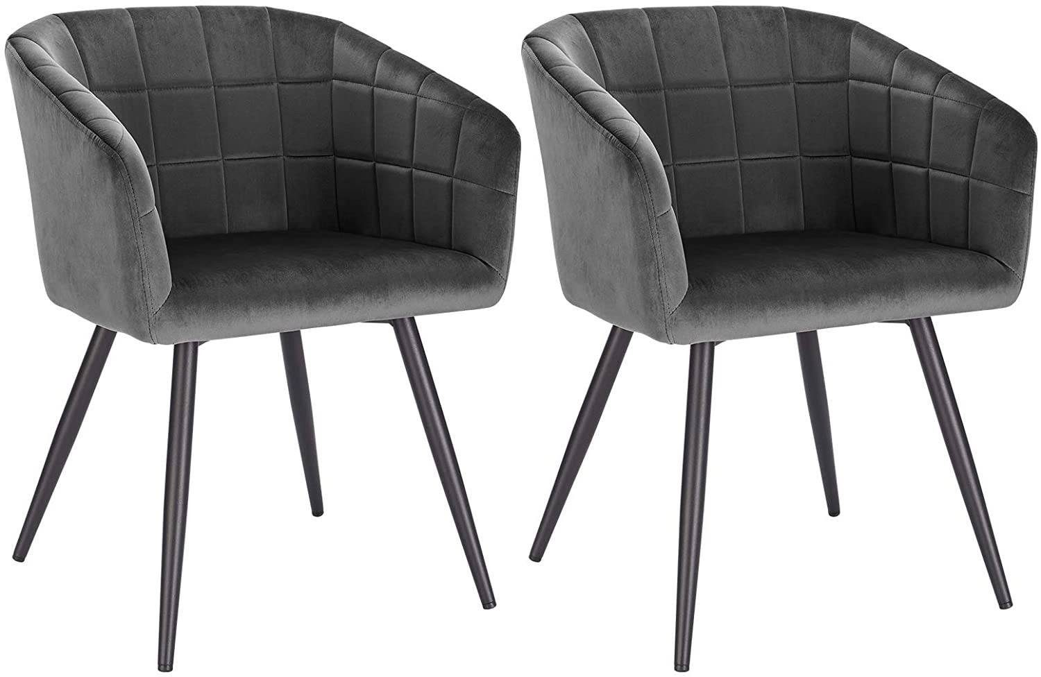 Woltu Esszimmerstuhl (2 St), Polsterstuhl Konferenzstuhl, Samt Besucherstuhl