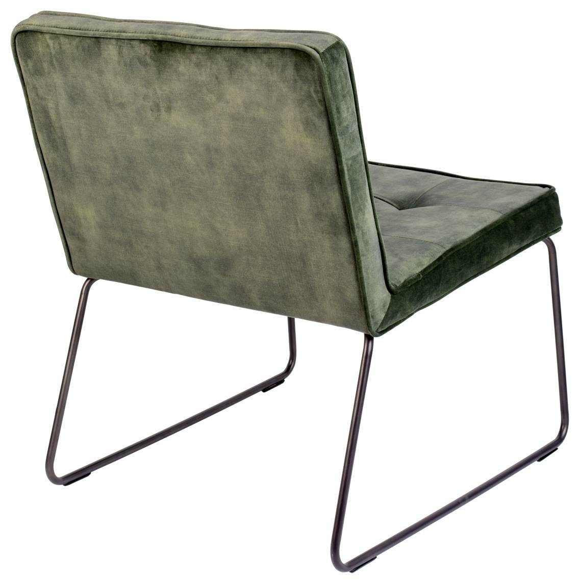 Grau-Grün CLARK Sessel Loungesessel Samtstoff Velvet Lounge Trendmöbel24