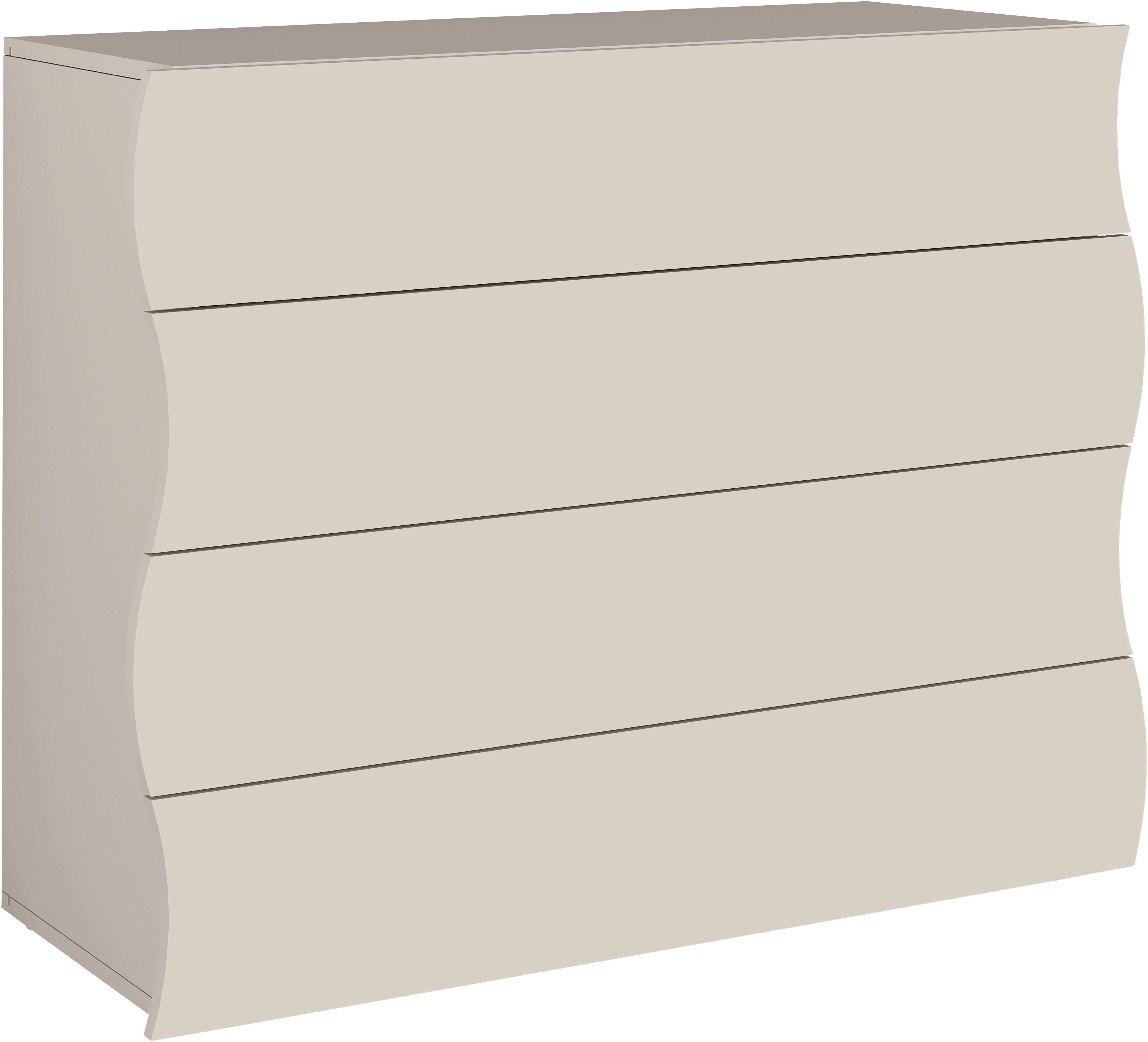 Home affaire Kommode, Onda, 89cm breit, Kaschmir matt, mit 4 Schubladen, Made in Italy