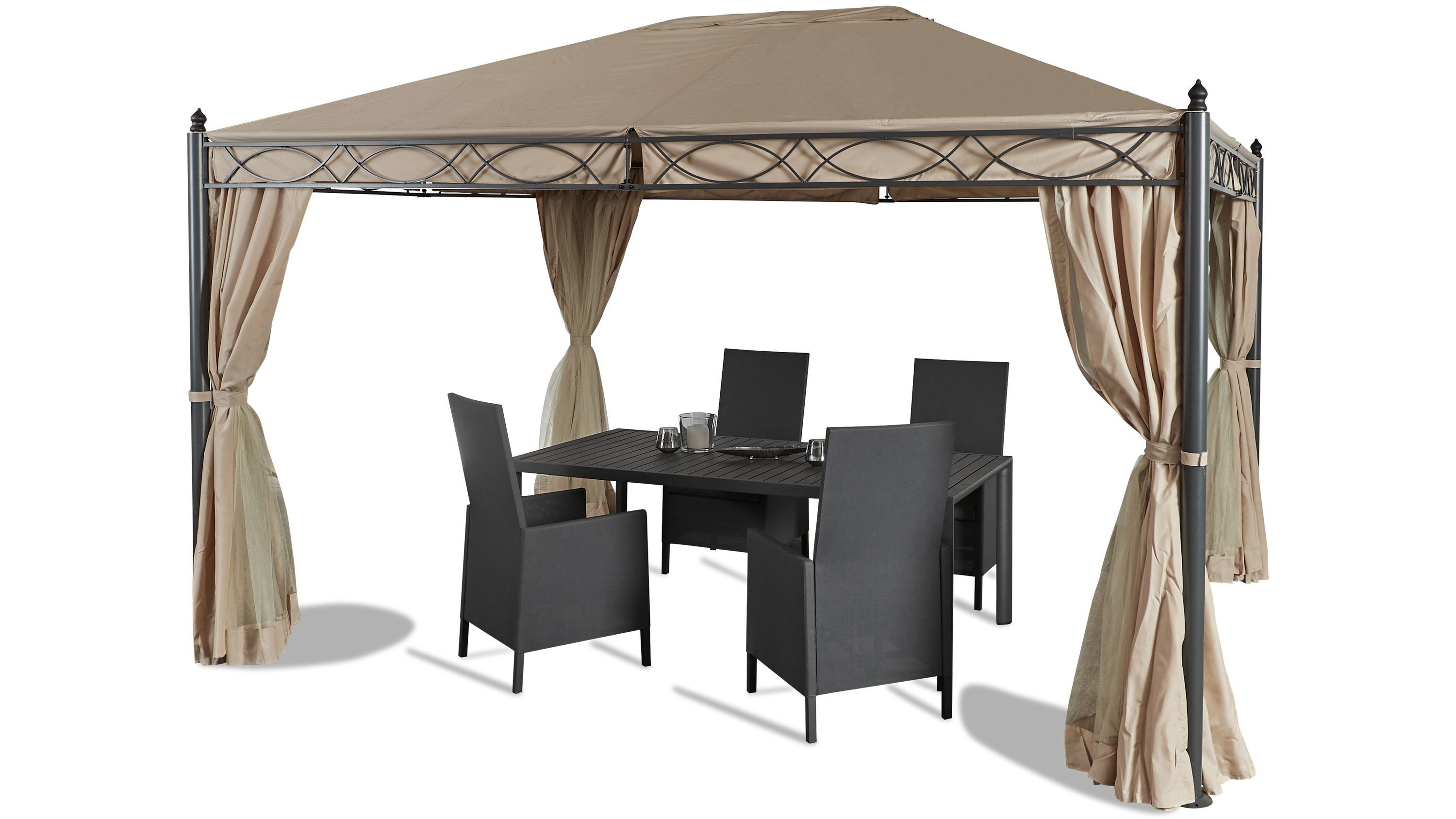 Grasekamp Pavillon Pavillon Rom 3x4m inkl. günstig online kaufen