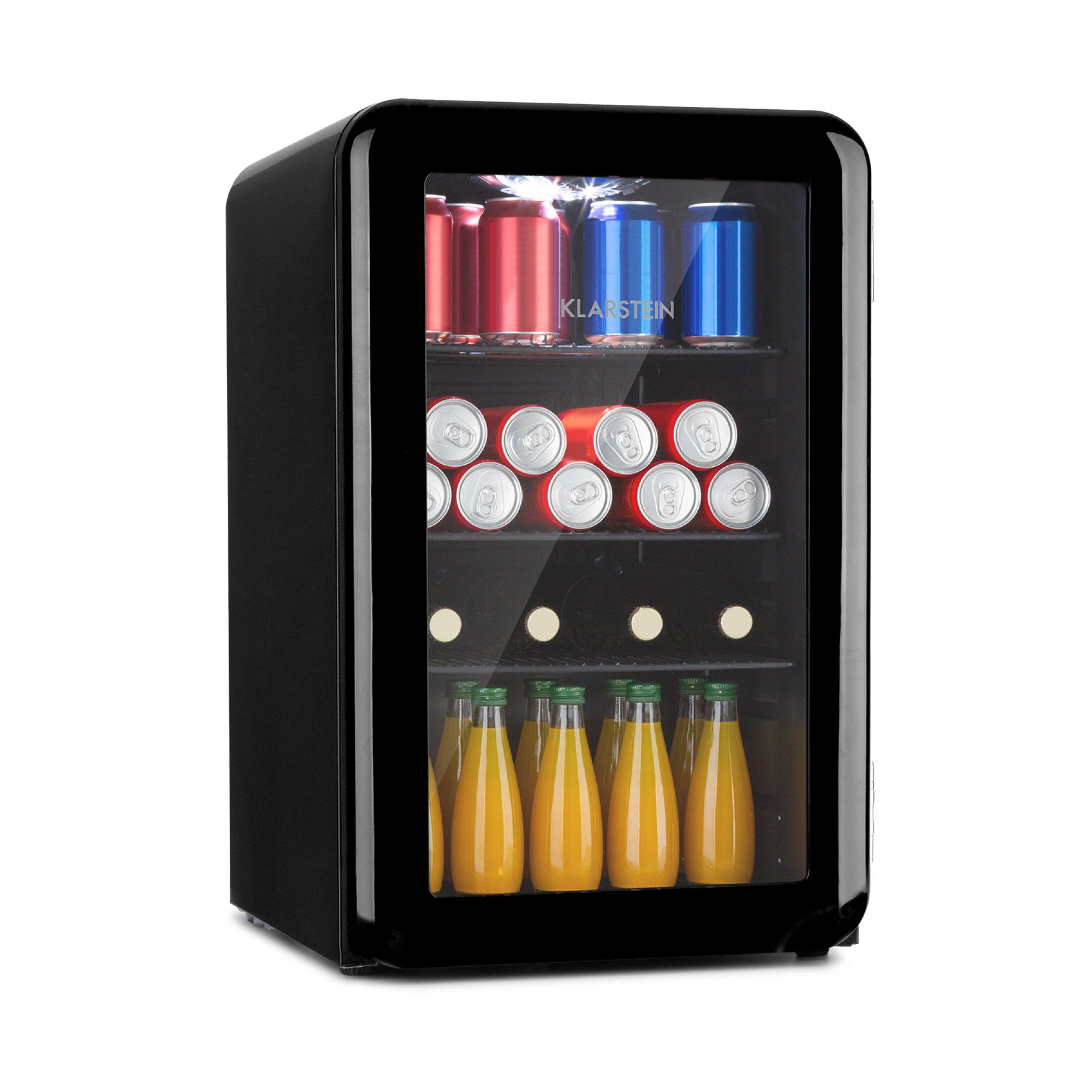 Klarstein Getränkekühlschrank 10046071, 68 cm hoch, 44 cm breit, Bier Hausbar Getränkekühlschrank Hotel Mini Fridge