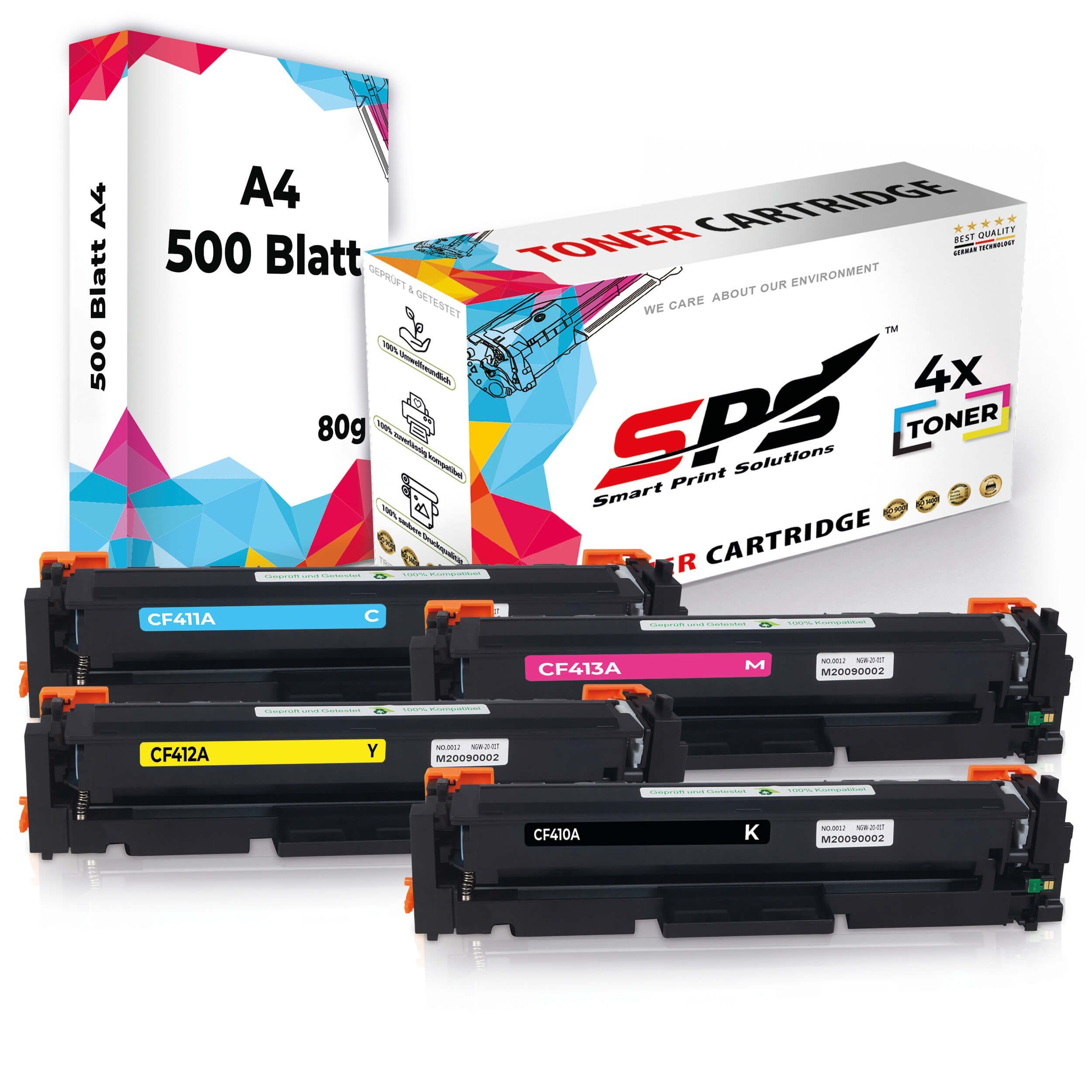 SPS Tonerkartusche Druckerpapier A4 + 4x Multipack Set Kompatibel für HP Color LaserJet, (5er Pack)